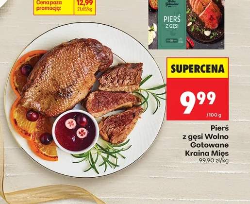 pierś z gęsi wolno gotowana