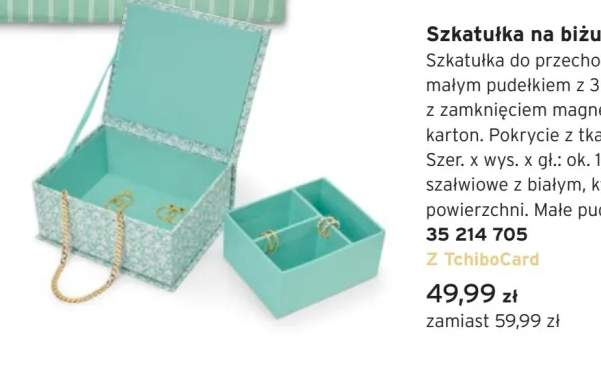 szkatułka na biżuterię
