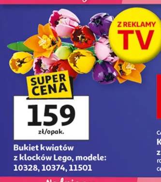 Bukiet kwiatów z klocków Lego, modele: 10328, 10374, 11501