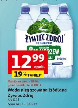 Woda niegazowana źródlana Żywiec Zdrój