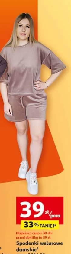 Spodenki welurowe damskie