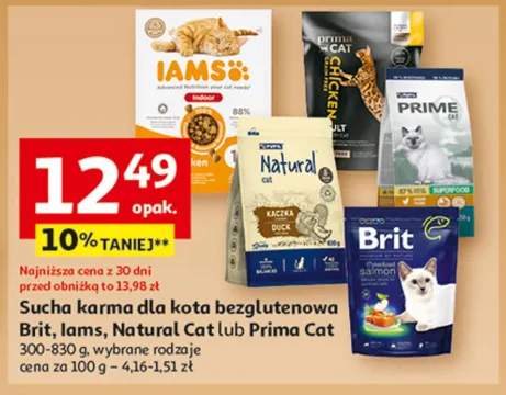 Sucha karma dla kota bezglutenowa Brit, Iams, Natural Cat lub Prima Cat