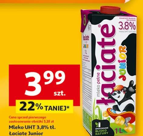 Mleko UHT 3,8% tł. Łaciate Junior