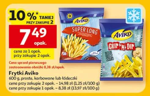 Frytki proste, karbowane lub lódeczki