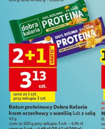 Baton proteinowy Dobra Kaloria krem orzechowy z wanilią lub z solą