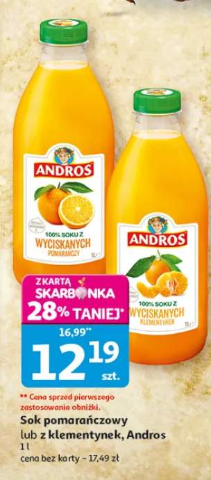 Sok pomarańczowy lub z klementynek