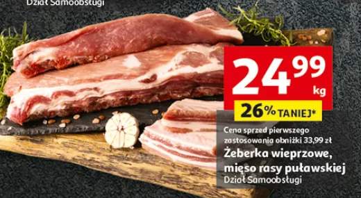 Żeberka wieprzowe z mięsa rasy puławskiej