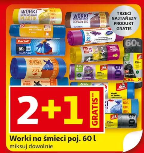 Worki na śmieci pojemność 60l