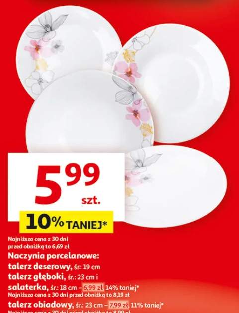 Naczynia porcelanowe: talerz głęboki 23cm