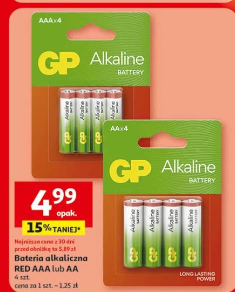 Bateria alkaliczna AAA lub AA 4szt.