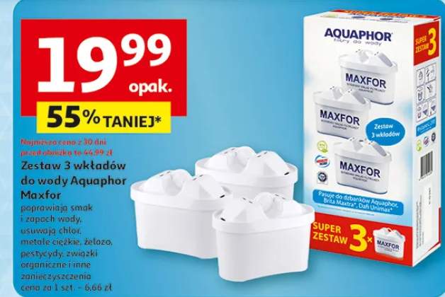 Zestaw 3 wkładów do wody Maxfor