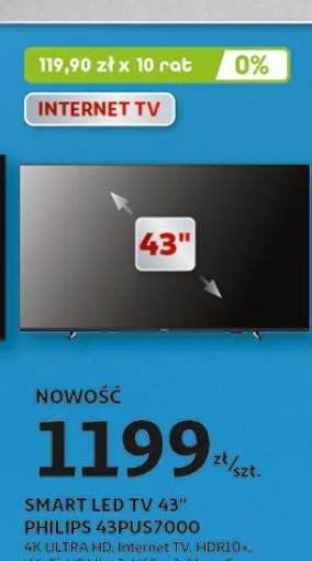 SMART LED TV 43" PHILIPS 43PUS7000