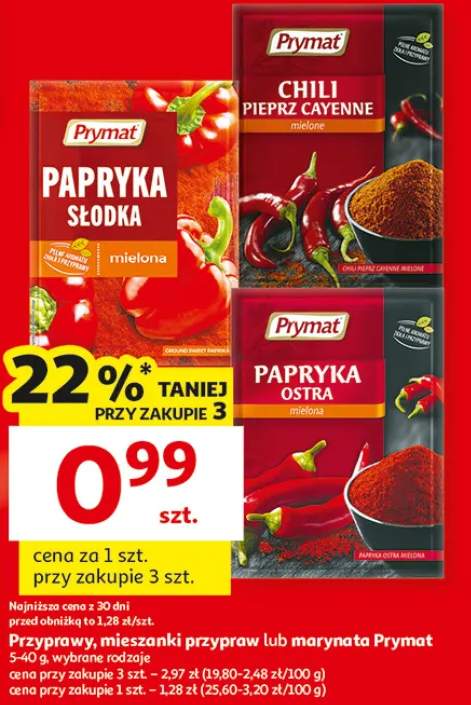 Przyprawy, mieszanki przypraw lub marynata papryka słodka, papryka ostra, chili pieprz cayenne