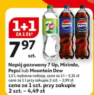 Napój gazowany 7 Up, Mirinda, Pepsi lub Mountain Dew