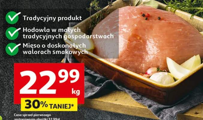 Szynka wieprzowa bez kości z mięsa rasy puławskiej