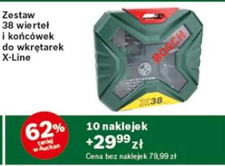 Zestaw 38 wierteł i końcówek do wkrętarek X-Line