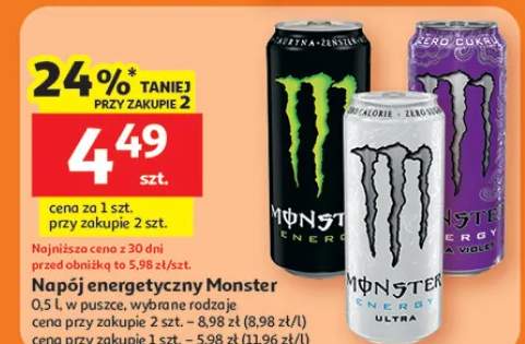 Napój energetyczny Monster w puszce różne rodzaje