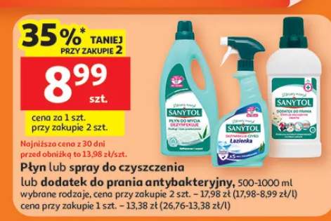 Płyn lub spray do czyszczenia lub dodatek do prania antybakteryjny