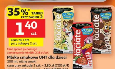 Mleko smakowe UHT dla dzieci różne smaki