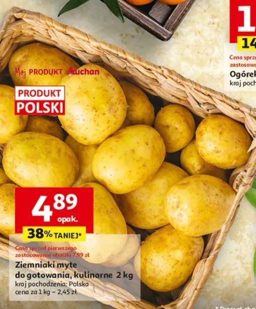 Ziemniaki mytę do gotowania, kulinerne 2 kg