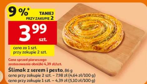 Ślimak z serem i pesto