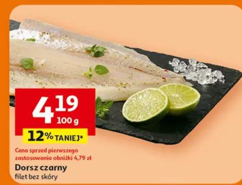 Dorsz czarny filet bez skóry
