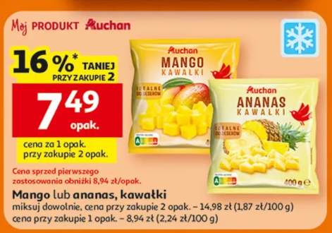 Mango lub ananas, kawałki miksuj
