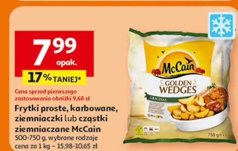 Frytki lekko karbowane, ziemniaczki lub cząstki ziemniaczane