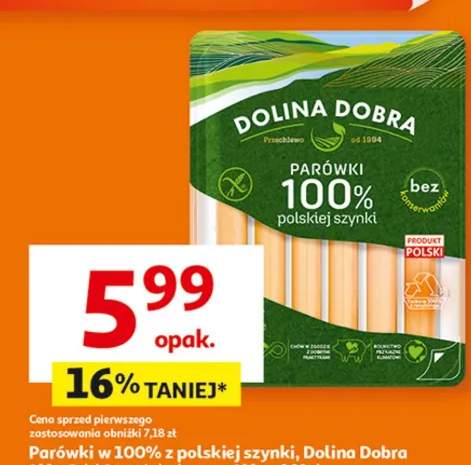 Parówki w 100% z polskiej szynki