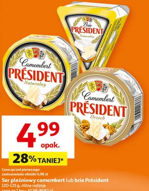 Ser pleśniowy camembert lub brie różne rodzaje