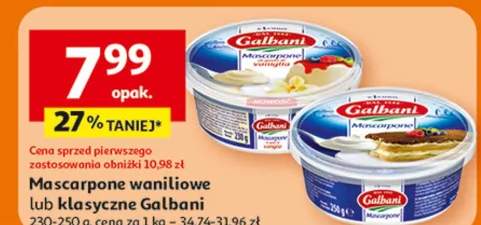 Mascarpone waniliowe lub klasyczne