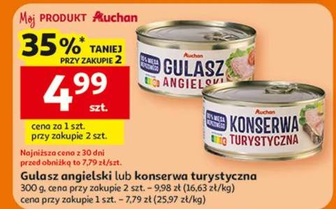 Gulasz angielski lub konserwa turystyczna Auchan