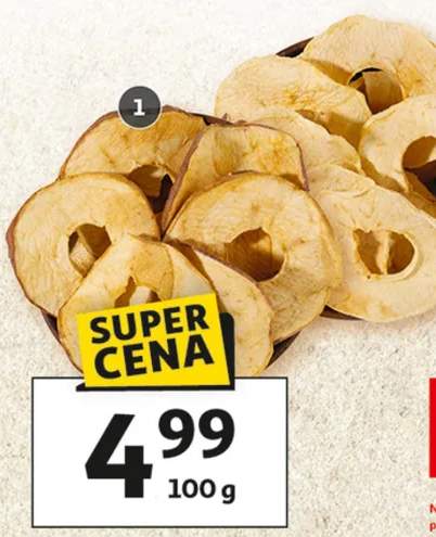 Chipsy z jabłek ze skórką, bez skórki lub z cynamonem luzem lub w opakowaniu