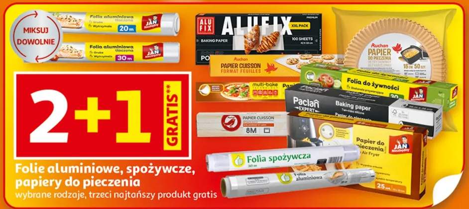 Folie aluminiowe, spożywcze, papiery do pieczenia