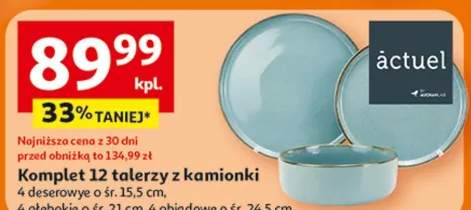 Komplet 12 talerzy z kamionki