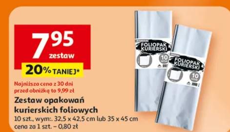 Zestaw opakowań kurierskich foliowych