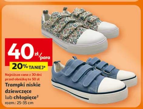 Trampki niskie dziewczęce lub chłopięce