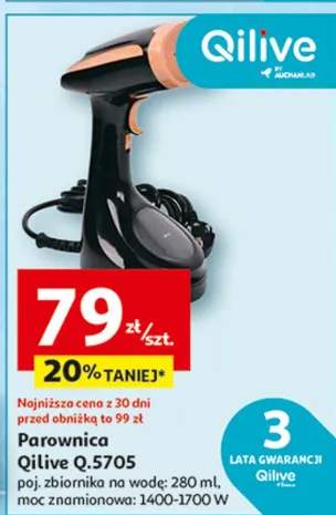 Parownica Qilive Q.5705 poj. zbiornika na wodę: 280 ml, moc znamionowa: 1400-1700 W