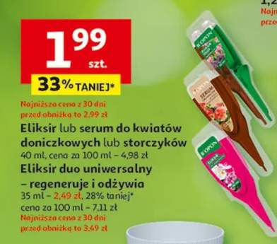 Eliksir lub serum do kwiatów doniczkowych lub storczyków 40 ml, cena za 100 ml - 4,98 zł
