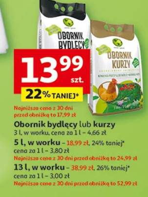 Obornik bydlęcy lub kurzy 13 l, w worku