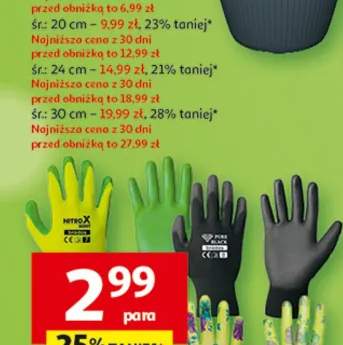 Rękawice ochronne ogrodowe NitroX/Pure Floxxy rozm.: 6-10