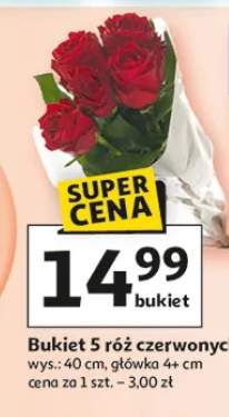 Bukiet 5 róż czerwonych