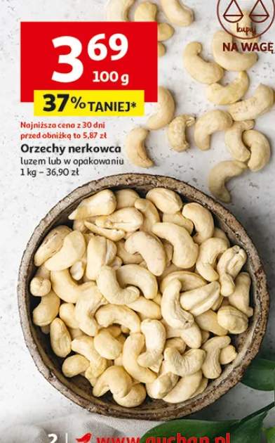 Orzechy nerkowca luzem lub w opakowaniu