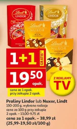 Praliny Lindor lub Nuxor 150-200g, wybrane rodzaje