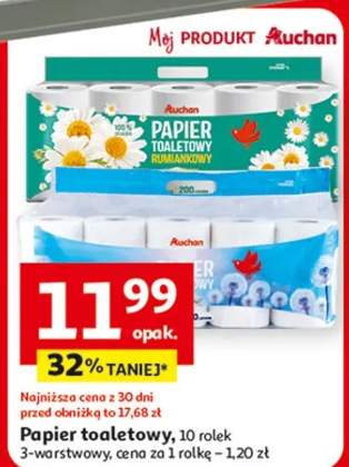 Papier toaletowy 10 rolek 3-warstwowy