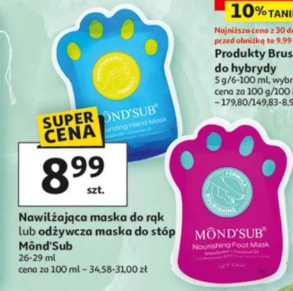 Nawilżająca maska do rąk lub odżywcza maska do stóp Mond'Sub