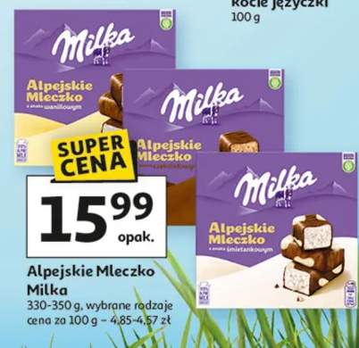 Czekolada Alpejskie Mleczko Milka