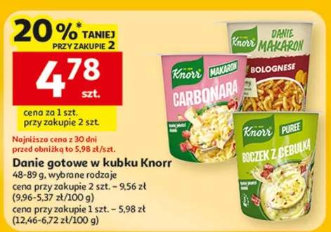 Danie gotowe Carbonara, Makaron Bolognese, Puree, Groszek z biernikiem