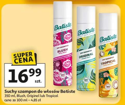 Suchy szampon do włosów Batiste Blush, Original lub Tropical