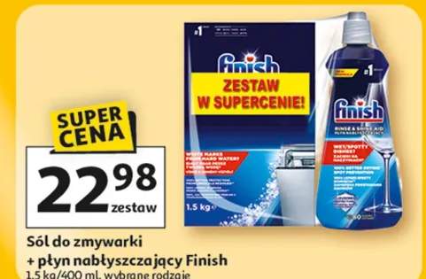 Sól do zmywarki + płyn nabłyszczający Finish